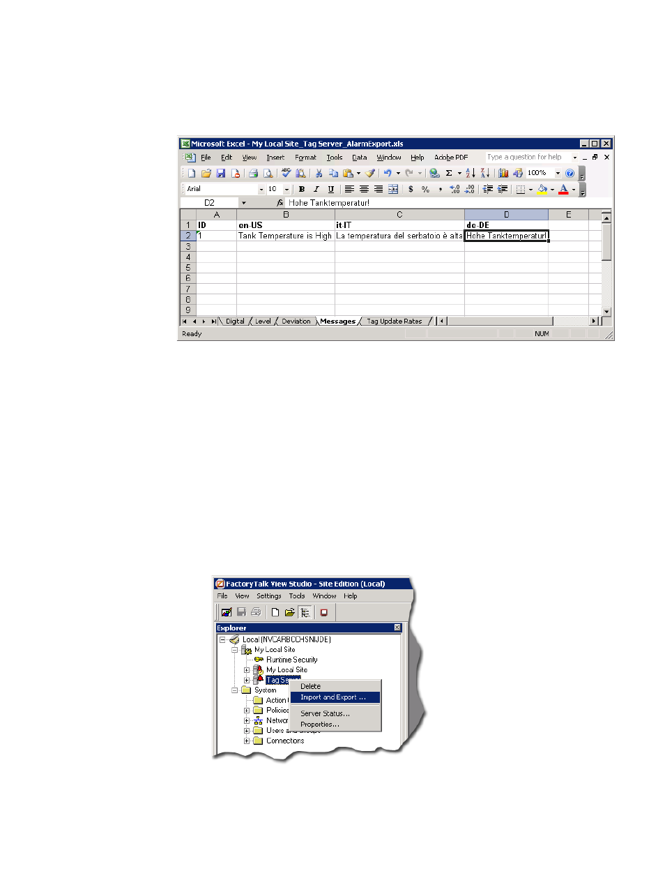 Rockwell Automation FactoryTalk Alarms and Events Quick Start User Manual | Page 172 / 246