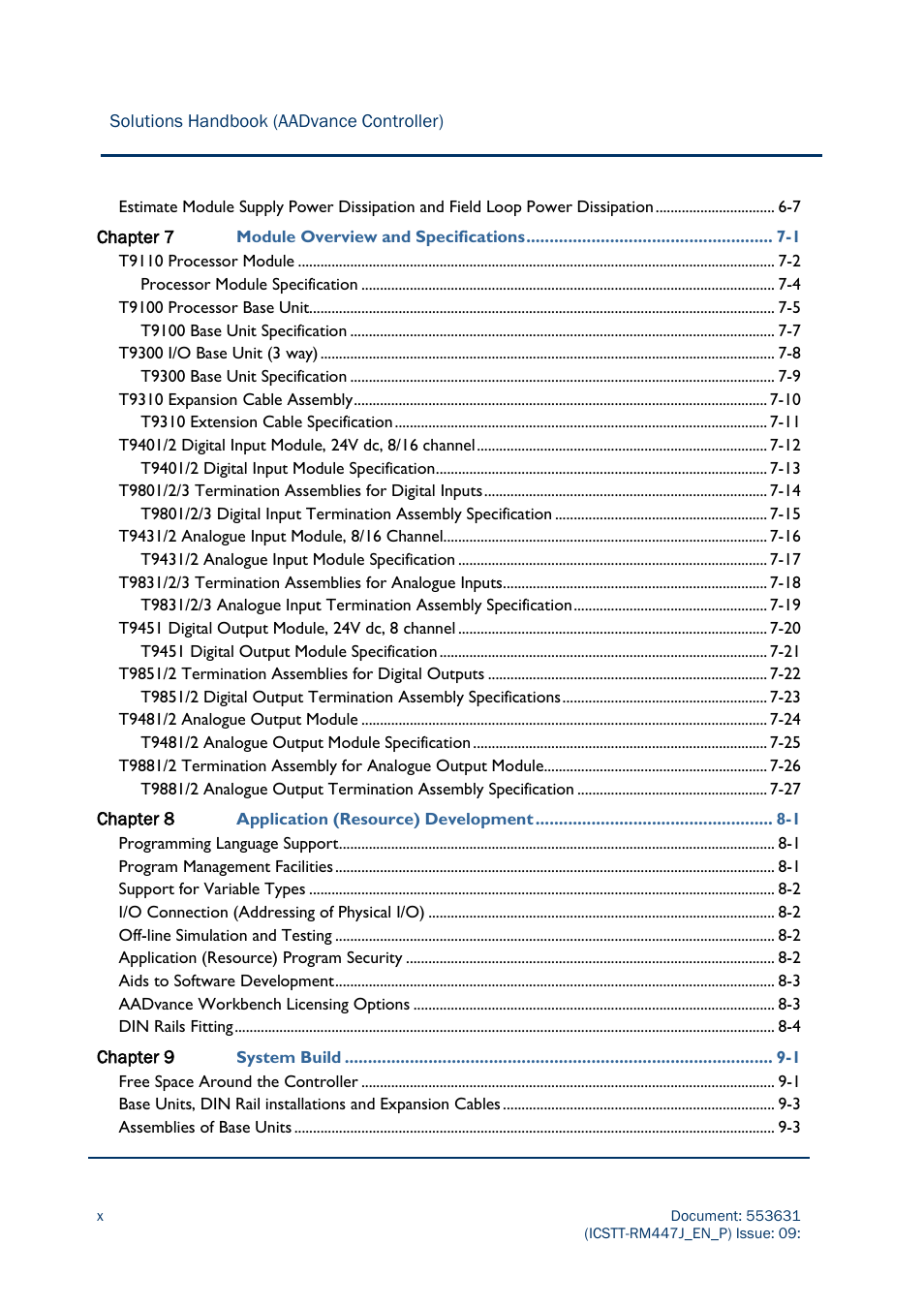 Rockwell Automation AADvance Controller Solutions Handbook User Manual | Page 10 / 148