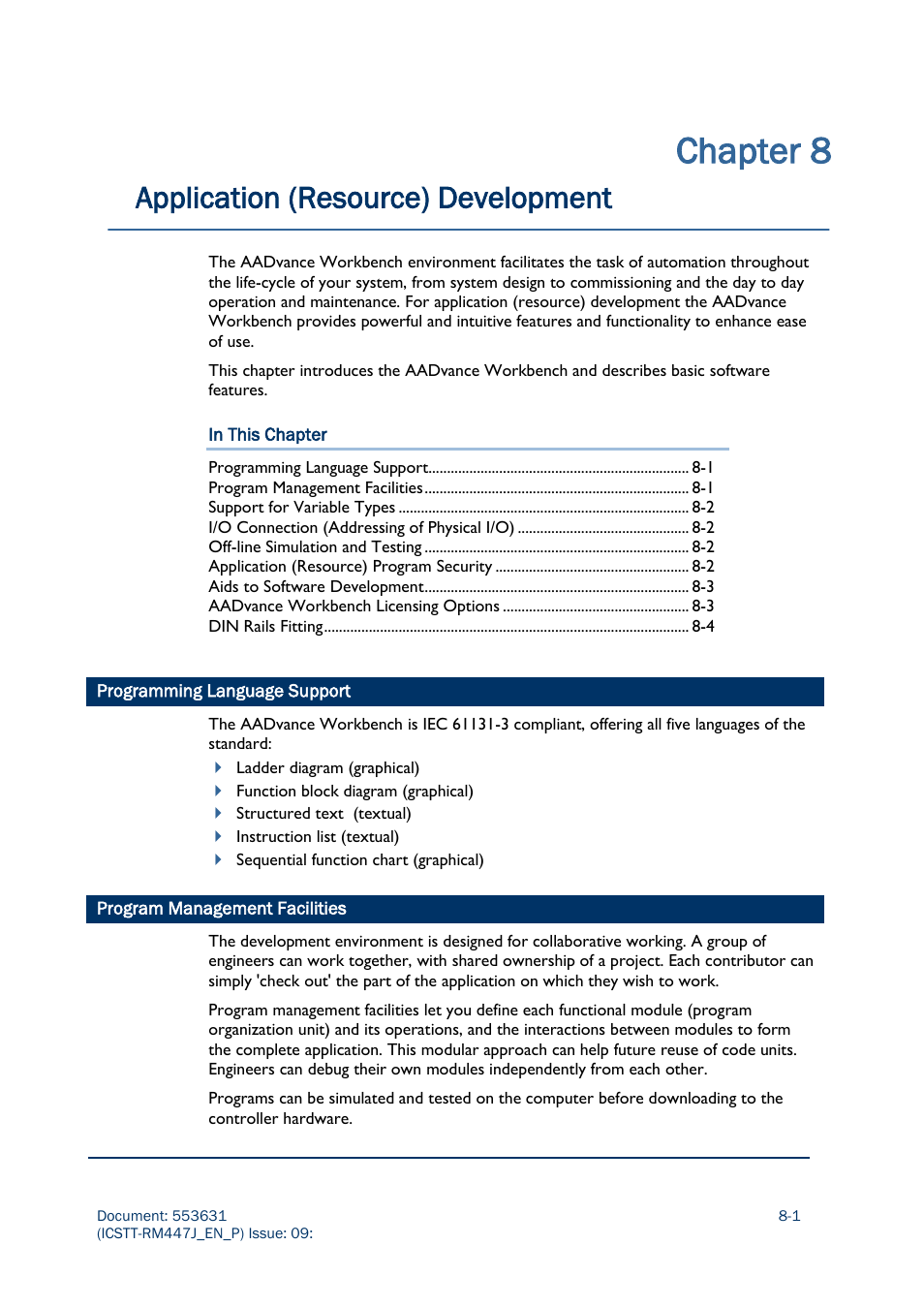 Chapter 8, Application (resource) development | Rockwell Automation AADvance Controller Solutions Handbook User Manual | Page 123 / 148