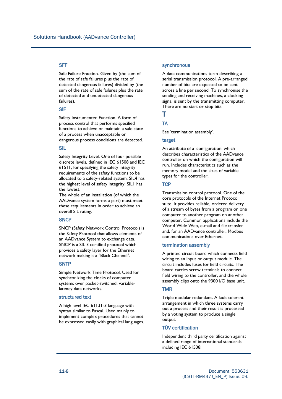 Solutions handbook (aadvance controller) | Rockwell Automation AADvance Controller Solutions Handbook User Manual | Page 144 / 148