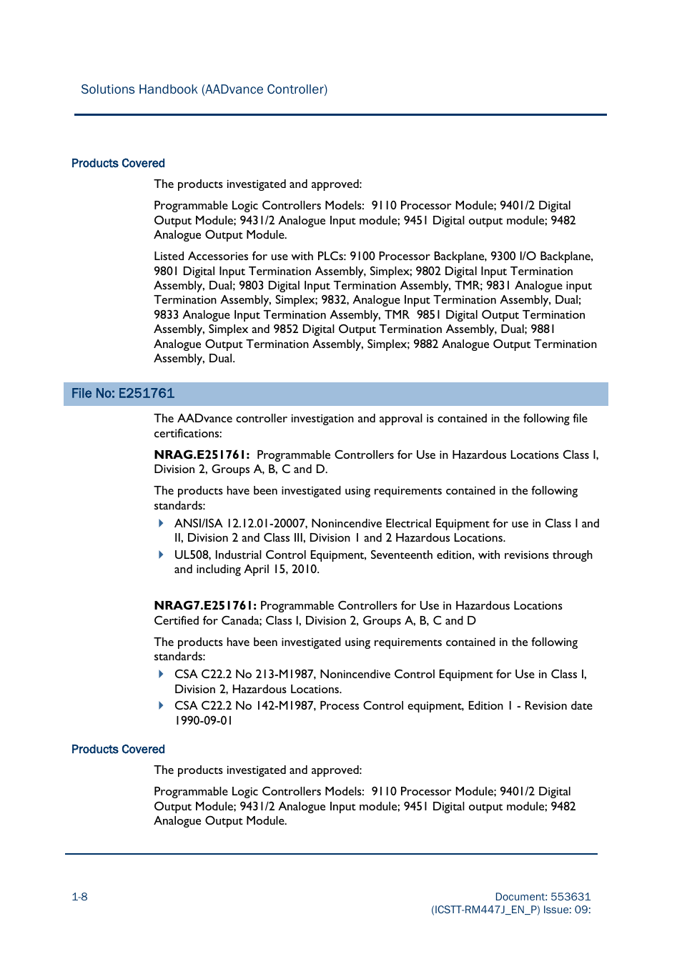 Rockwell Automation AADvance Controller Solutions Handbook User Manual | Page 20 / 148