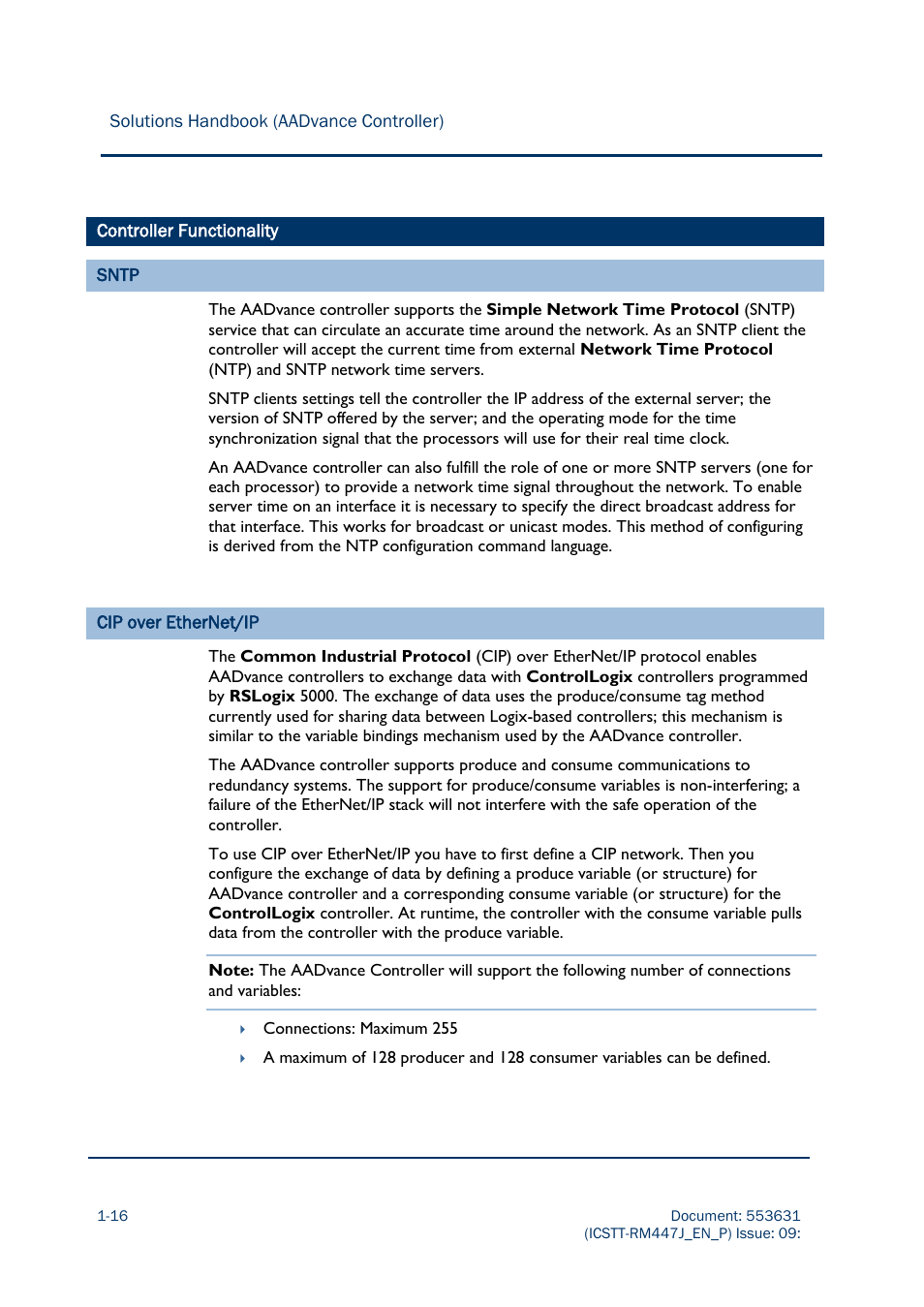 Controller functionality | Rockwell Automation AADvance Controller Solutions Handbook User Manual | Page 28 / 148