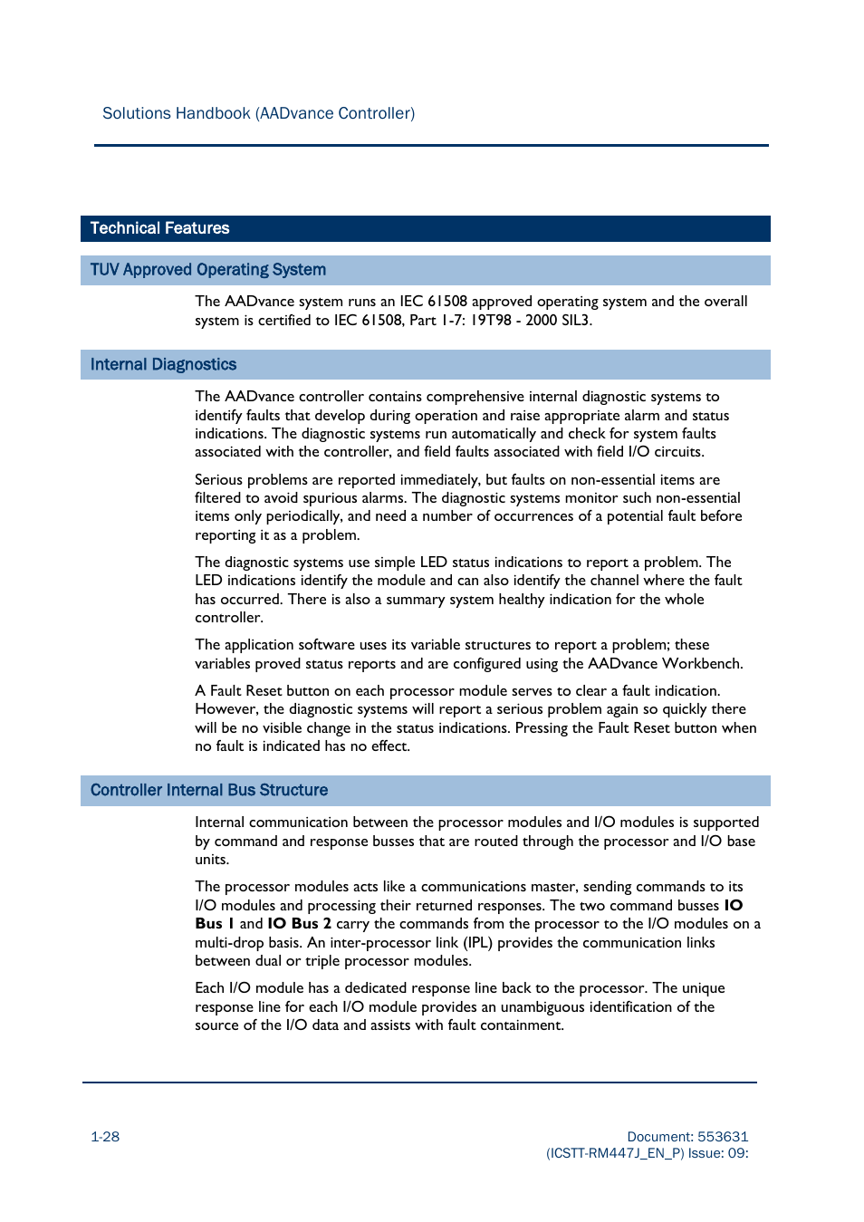 Technical features | Rockwell Automation AADvance Controller Solutions Handbook User Manual | Page 40 / 148