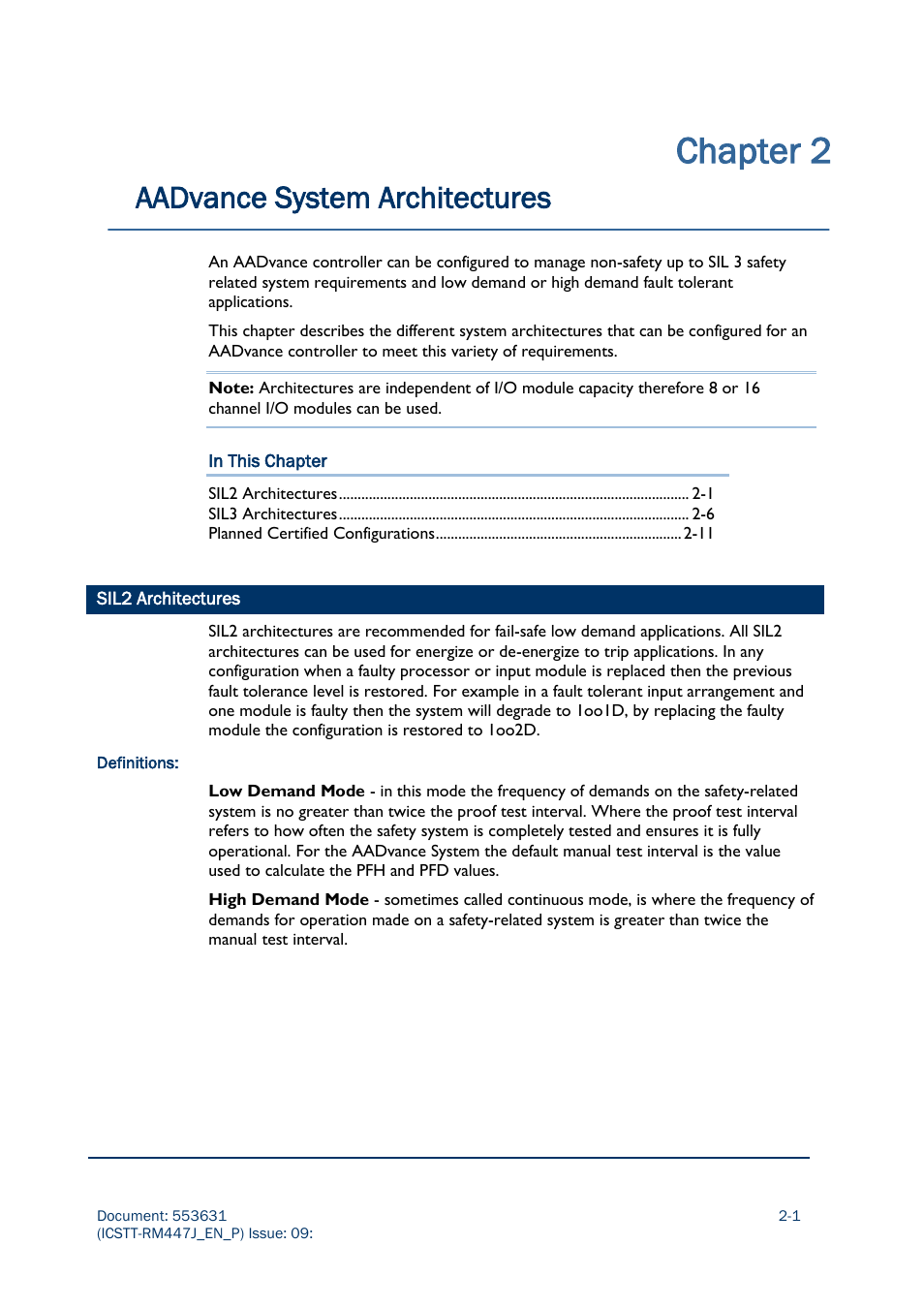 Chapter 2, Aadvance system architectures | Rockwell Automation AADvance Controller Solutions Handbook User Manual | Page 51 / 148