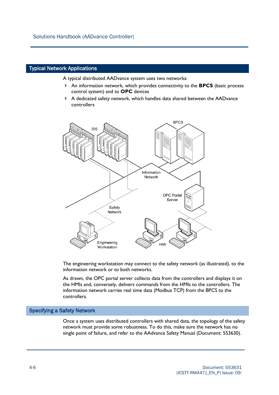 Typical network applications | Rockwell Automation AADvance Controller Solutions Handbook User Manual | Page 78 / 148