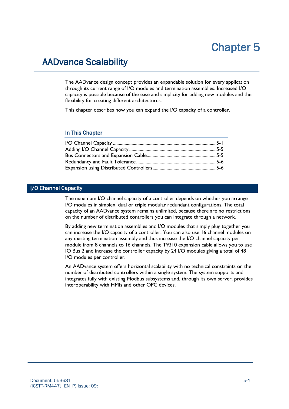 Chapter 5, Aadvance scalability | Rockwell Automation AADvance Controller Solutions Handbook User Manual | Page 81 / 148