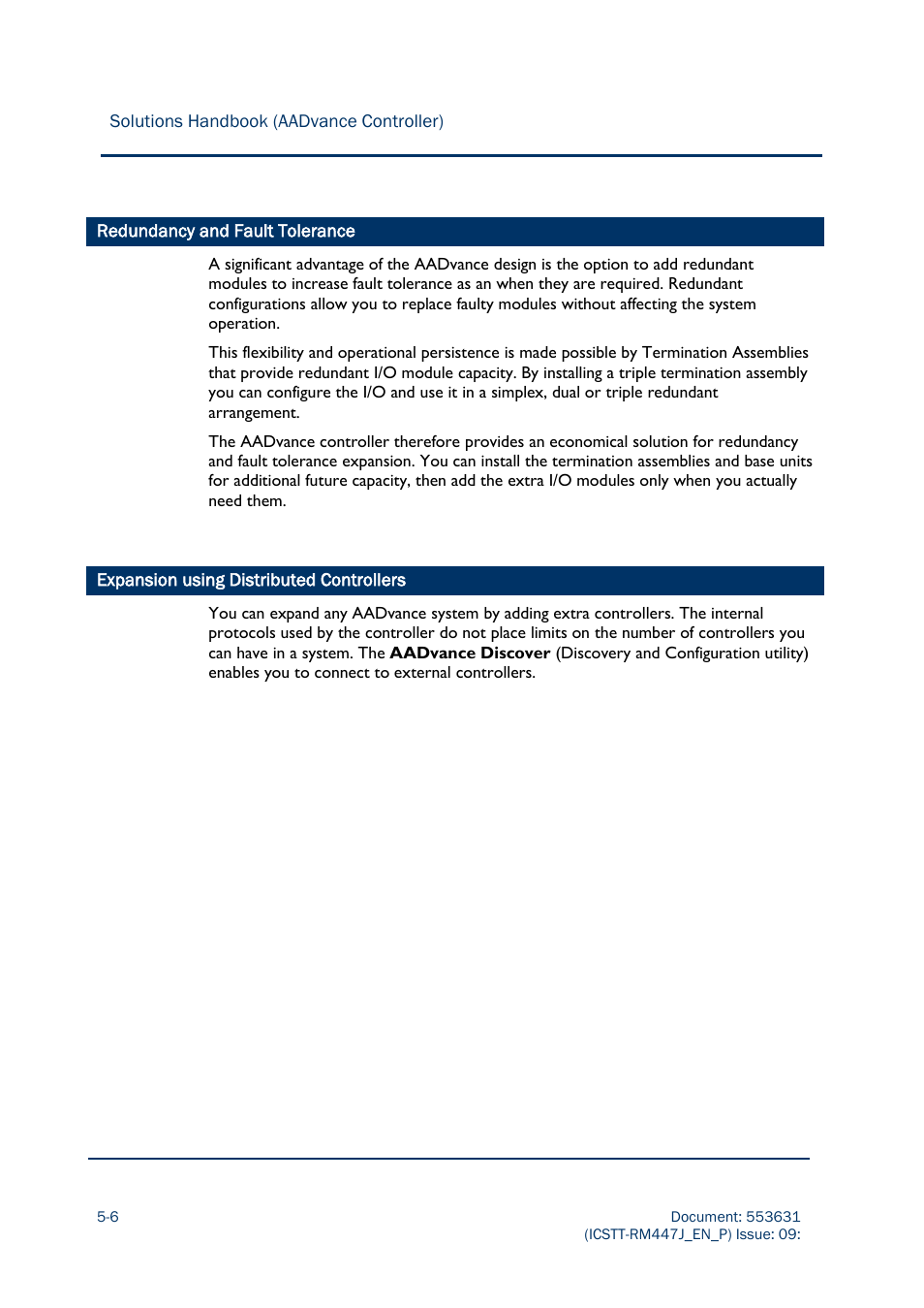 Redundancy and fault tolerance, 6 expansion using distributed controllers -6 | Rockwell Automation AADvance Controller Solutions Handbook User Manual | Page 86 / 148