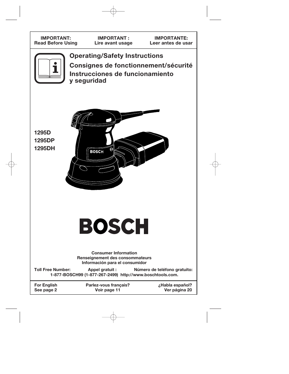 Bosch 1295D User Manual | 32 pages