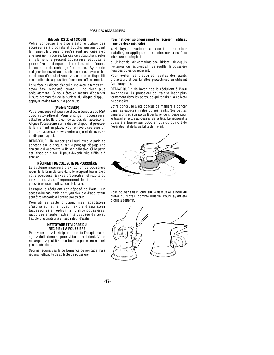 Bosch 1295D User Manual | Page 17 / 32