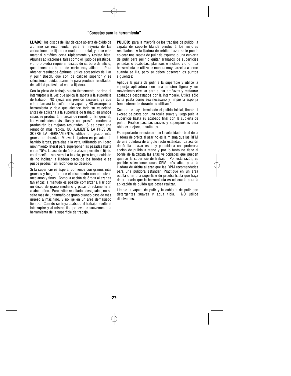 Bosch 1295D User Manual | Page 27 / 32