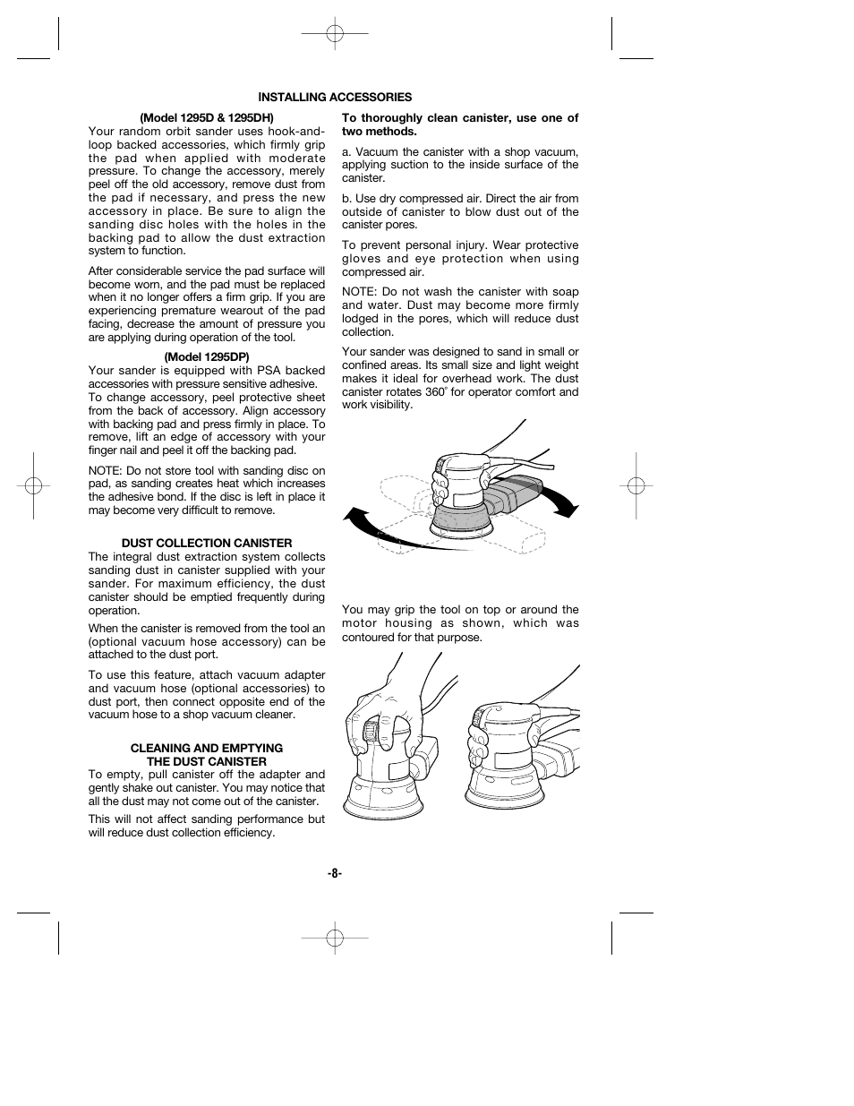 Bosch 1295D User Manual | Page 8 / 32