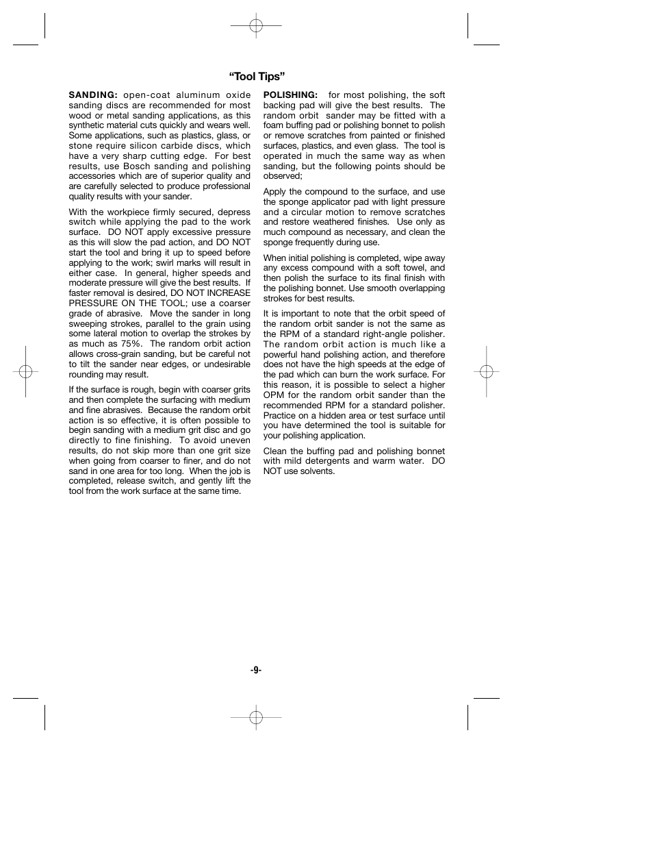 Bosch 1295D User Manual | Page 9 / 32