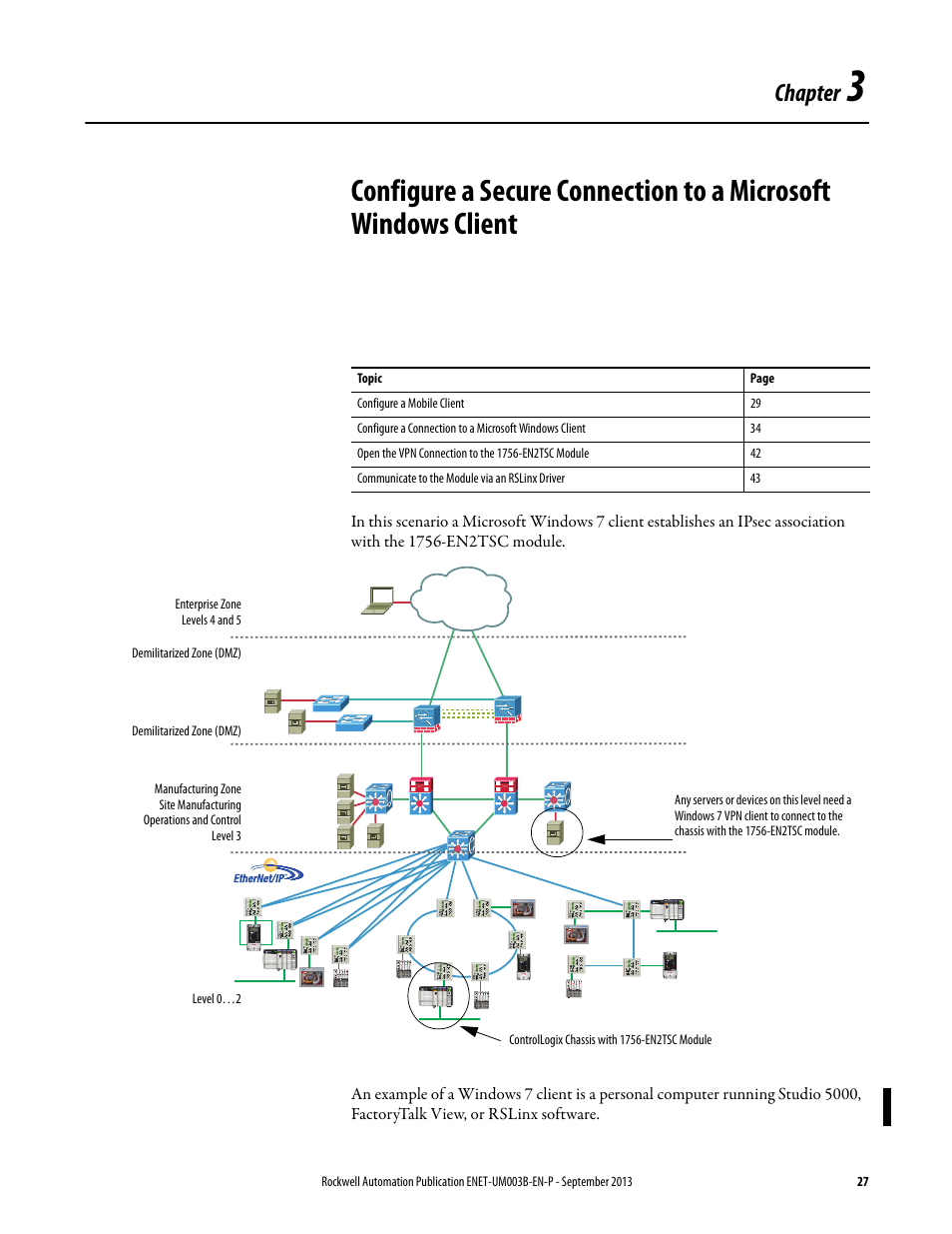 Chapter 3, Chapter | Rockwell Automation 1756-EN2TSC EtherNet/IP Secure Communication User Manual User Manual | Page 27 / 64