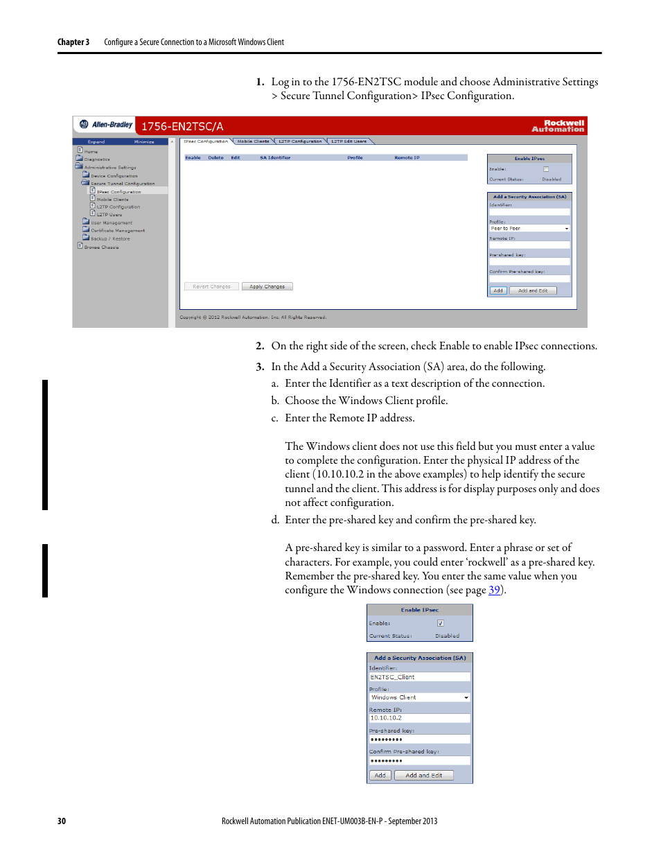 Rockwell Automation 1756-EN2TSC EtherNet/IP Secure Communication User Manual User Manual | Page 30 / 64