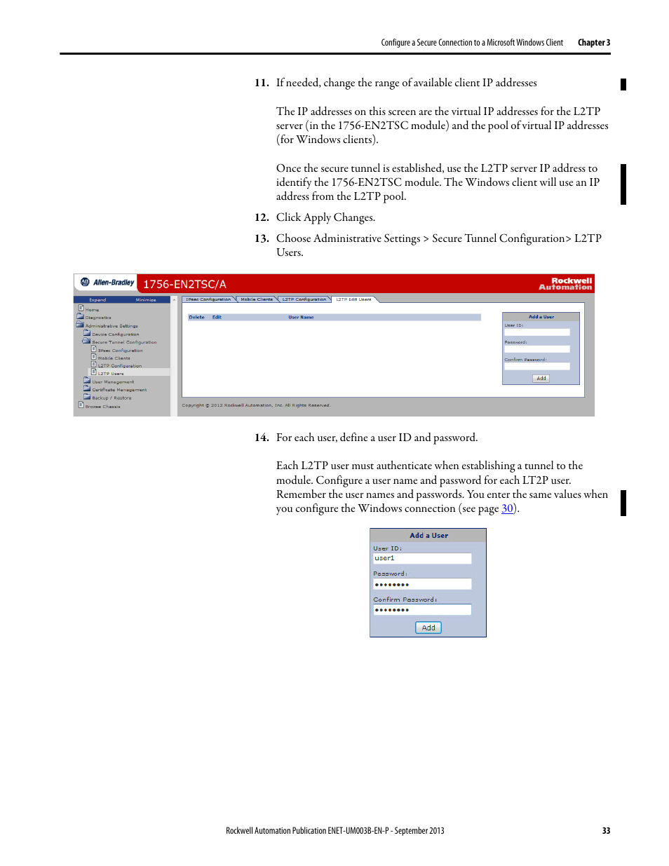Rockwell Automation 1756-EN2TSC EtherNet/IP Secure Communication User Manual User Manual | Page 33 / 64