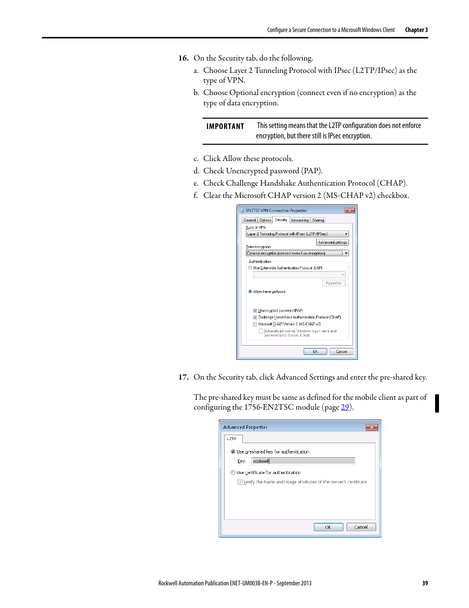 Rockwell Automation 1756-EN2TSC EtherNet/IP Secure Communication User Manual User Manual | Page 39 / 64