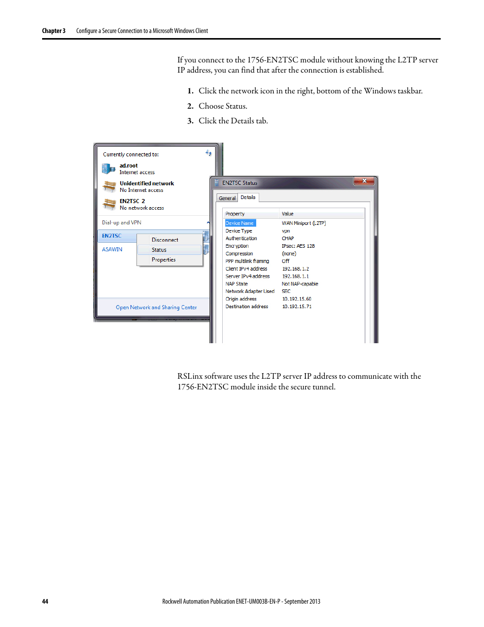 Rockwell Automation 1756-EN2TSC EtherNet/IP Secure Communication User Manual User Manual | Page 44 / 64