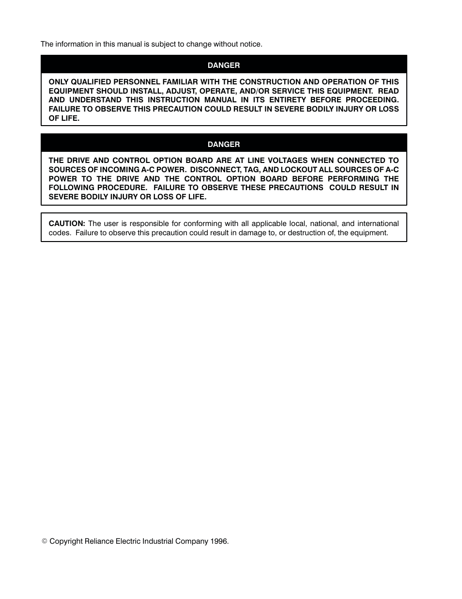 Important user information | Rockwell Automation FlexPak 3000 115 VAC Control Opt. Board M/N 917FK0101 User Manual | Page 2 / 20