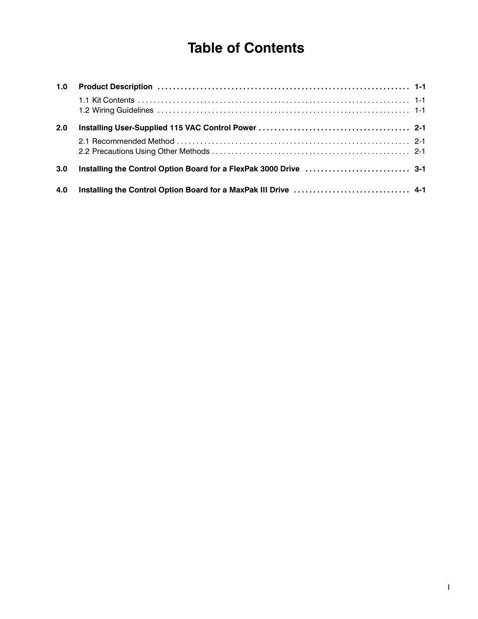Rockwell Automation FlexPak 3000 115 VAC Control Opt. Board M/N 917FK0101 User Manual | Page 3 / 20