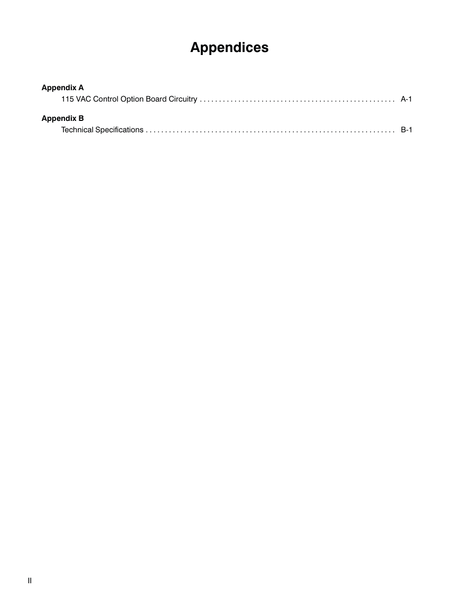 Appendices | Rockwell Automation FlexPak 3000 115 VAC Control Opt. Board M/N 917FK0101 User Manual | Page 4 / 20