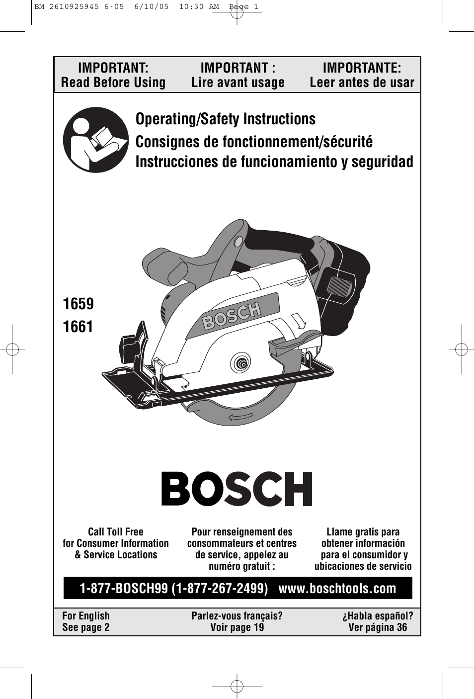 Bosch 1661 User Manual | 56 pages