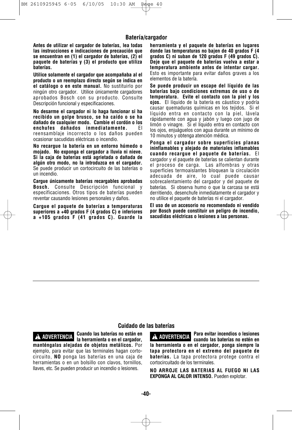 Bosch 1661 User Manual | Page 40 / 56