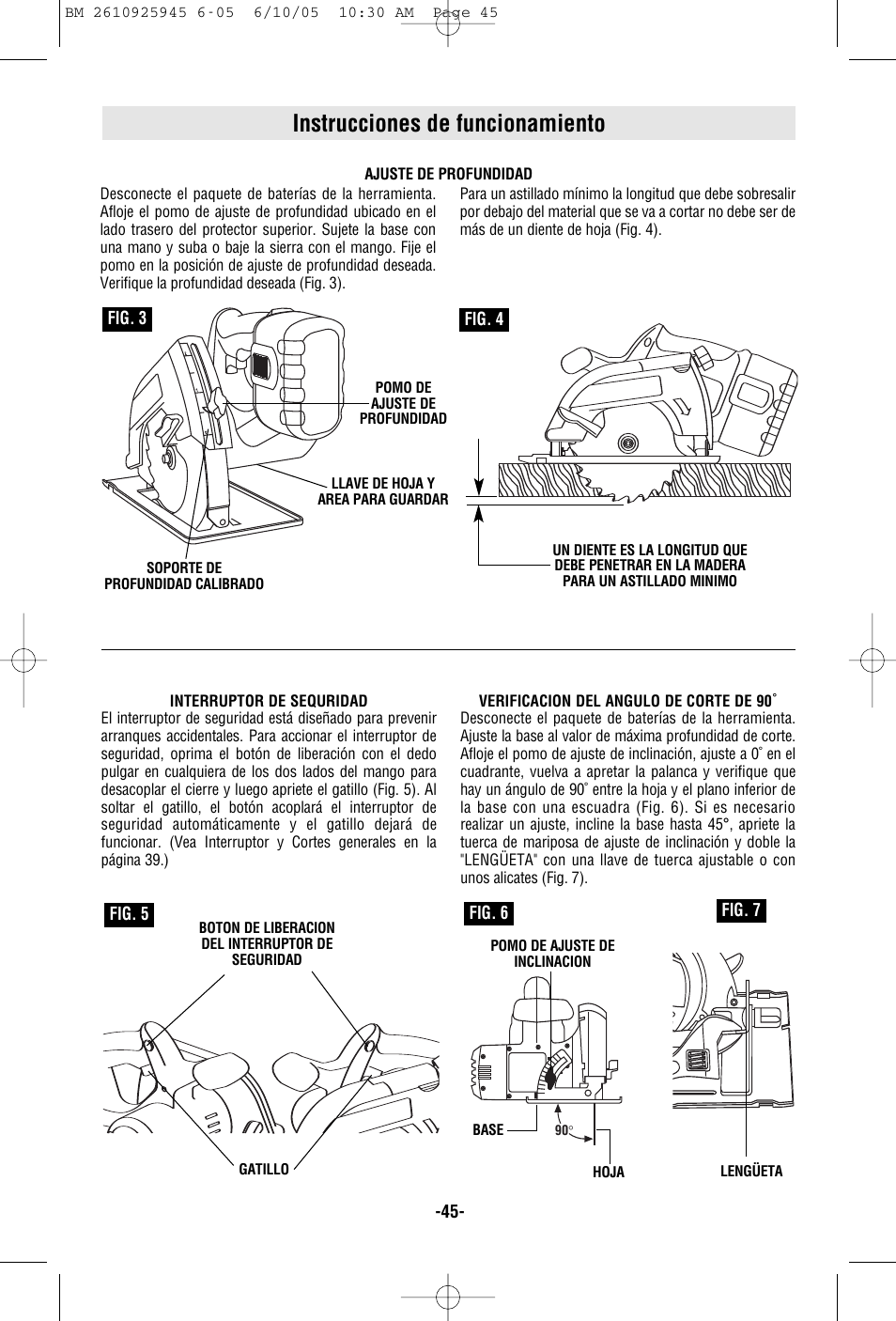 Instrucciones de funcionamiento | Bosch 1661 User Manual | Page 45 / 56