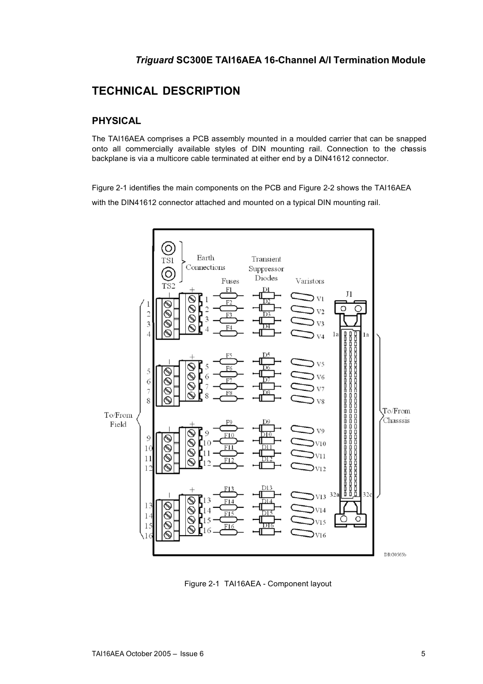 Technical description | Rockwell Automation TAI16AEA 16- Channel Analogue Input Termination Module User Manual | Page 5 / 11