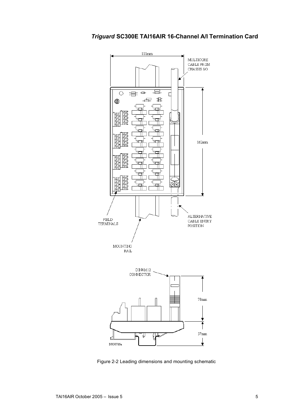 Rockwell Automation TAI16AIR 16-Channel Analogue Input Termination Card User Manual | Page 5 / 11