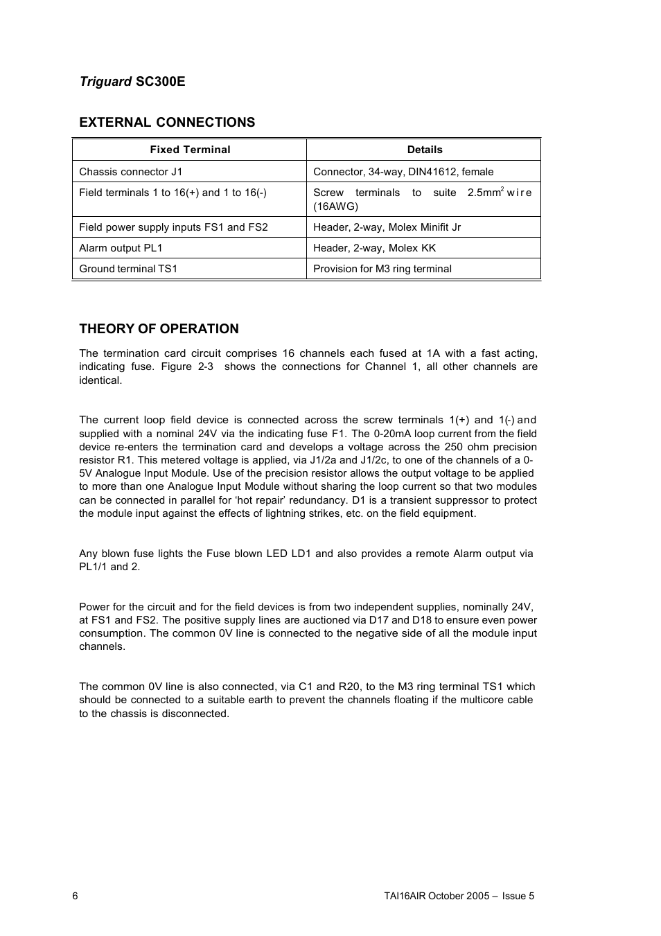 Rockwell Automation TAI16AIR 16-Channel Analogue Input Termination Card User Manual | Page 6 / 11