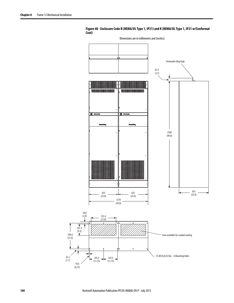 Rockwell Automation 20D PowerFlex 700H and 700S Frame 9...14 Drives User Manual | Page 104 / 220