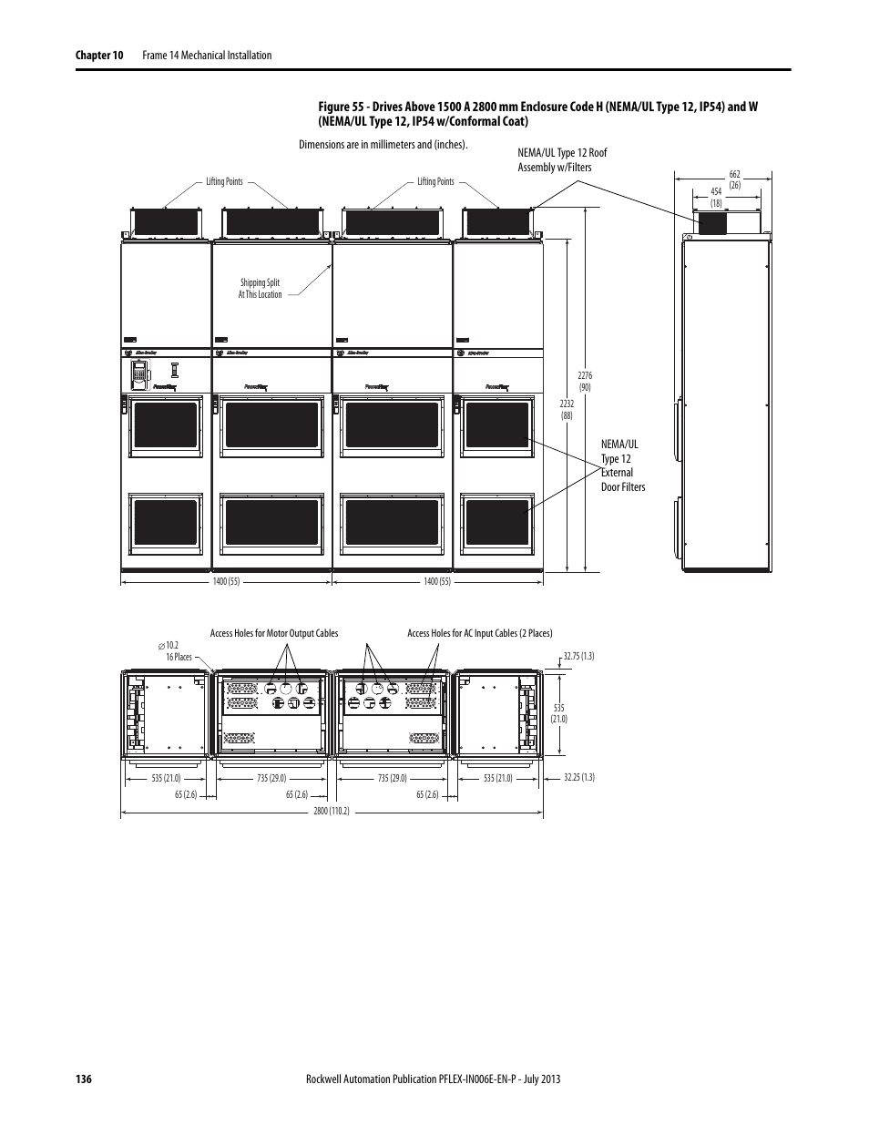 Rockwell Automation 20D PowerFlex 700H and 700S Frame 9...14 Drives User Manual | Page 136 / 220