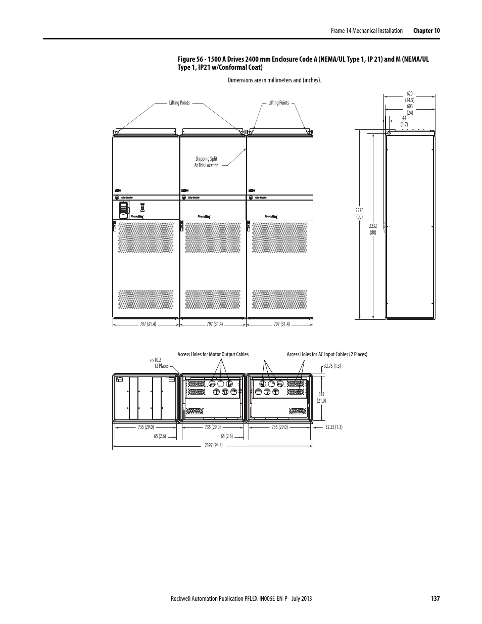 Rockwell Automation 20D PowerFlex 700H and 700S Frame 9...14 Drives User Manual | Page 137 / 220