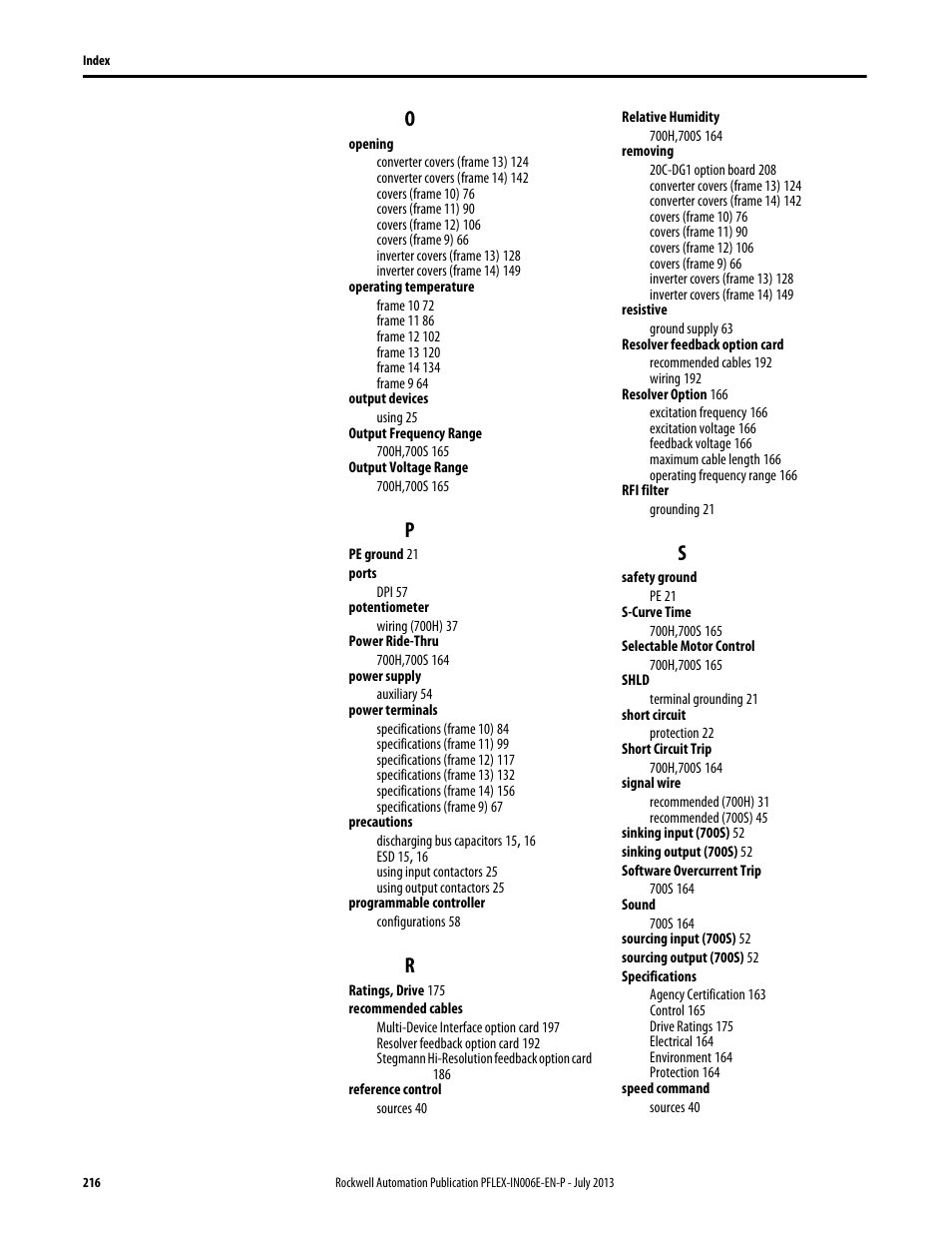 Rockwell Automation 20D PowerFlex 700H and 700S Frame 9...14 Drives User Manual | Page 216 / 220