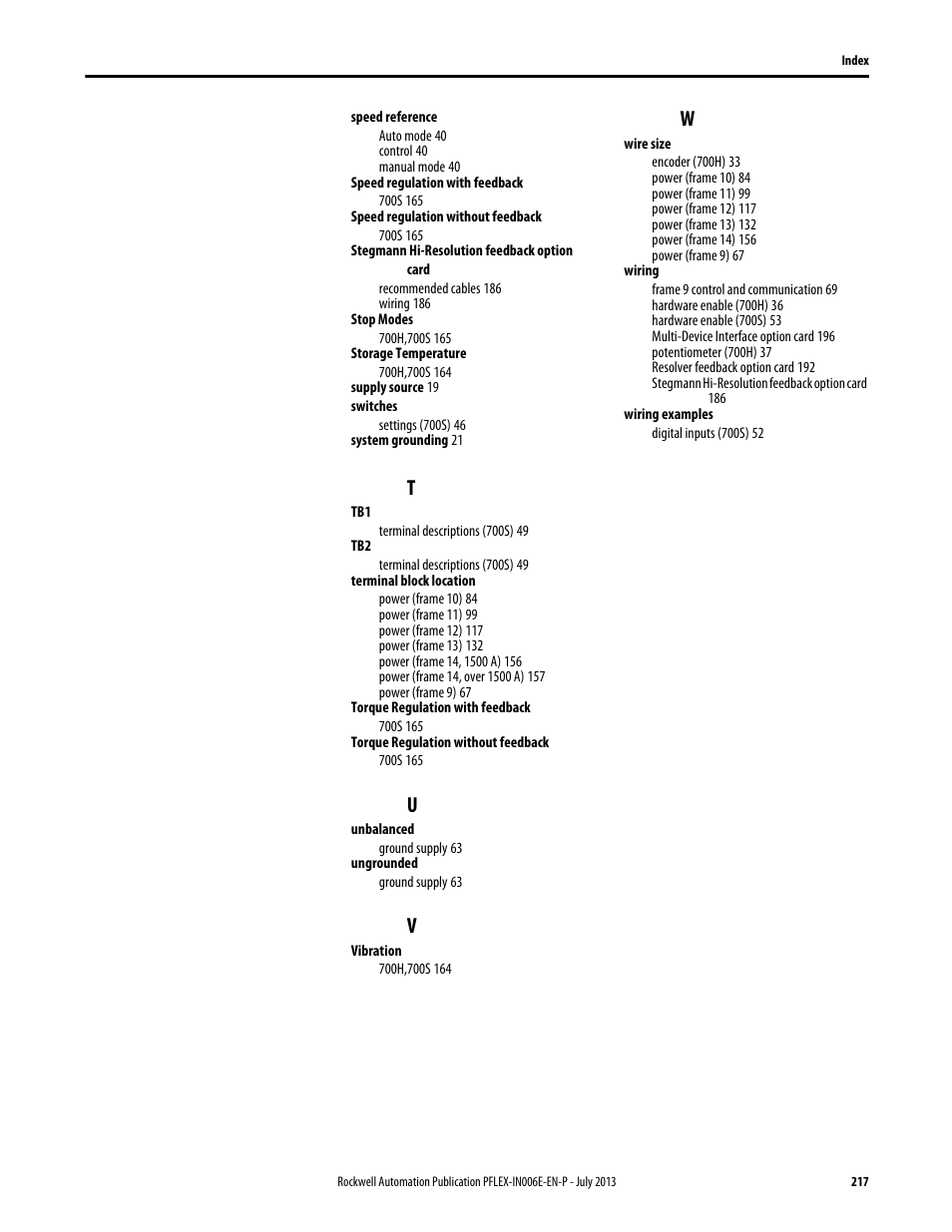 Rockwell Automation 20D PowerFlex 700H and 700S Frame 9...14 Drives User Manual | Page 217 / 220