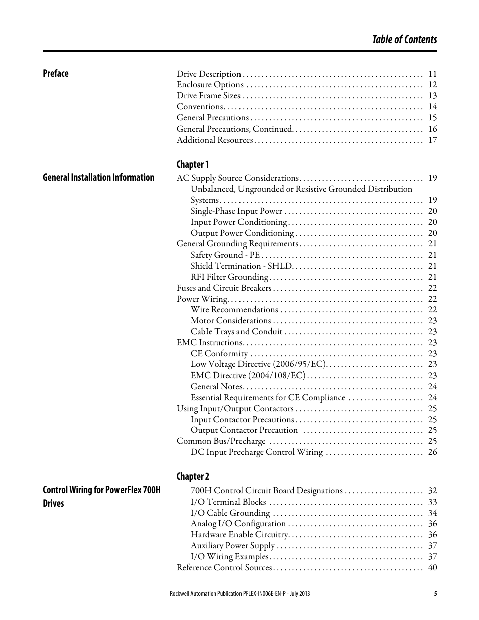 Rockwell Automation 20D PowerFlex 700H and 700S Frame 9...14 Drives User Manual | Page 5 / 220