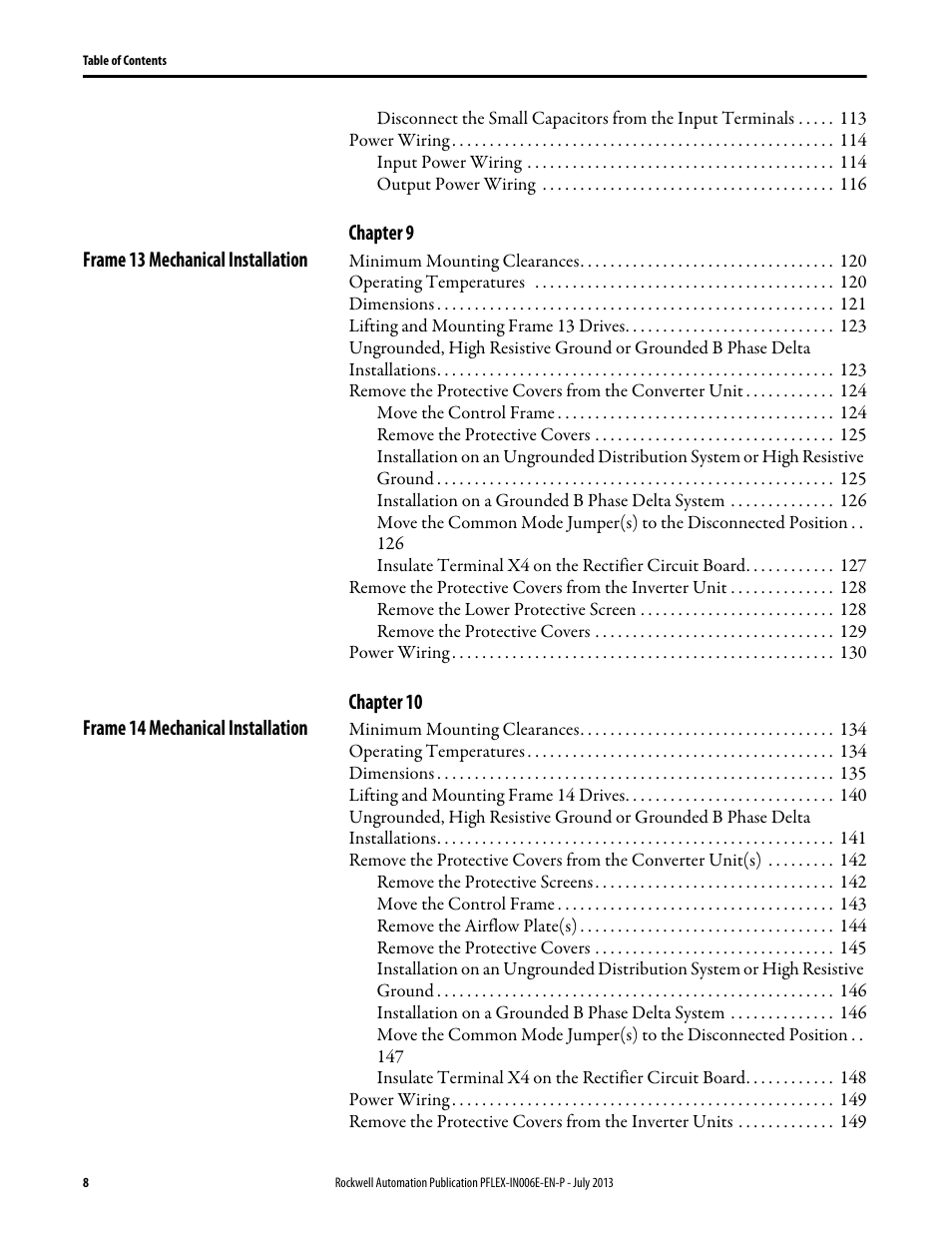 Rockwell Automation 20D PowerFlex 700H and 700S Frame 9...14 Drives User Manual | Page 8 / 220