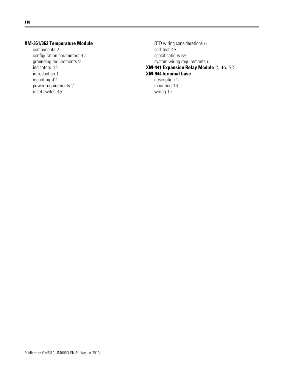 Rockwell Automation 1440-TTC06-00RE XM-362 Temperature Module User Manual | Page 126 / 127