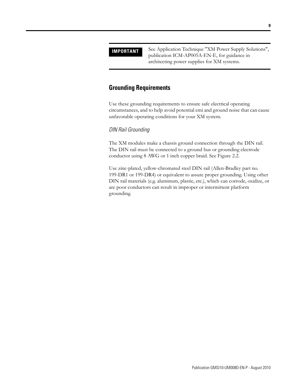 Grounding requirements | Rockwell Automation 1440-TTC06-00RE XM-362 Temperature Module User Manual | Page 17 / 127