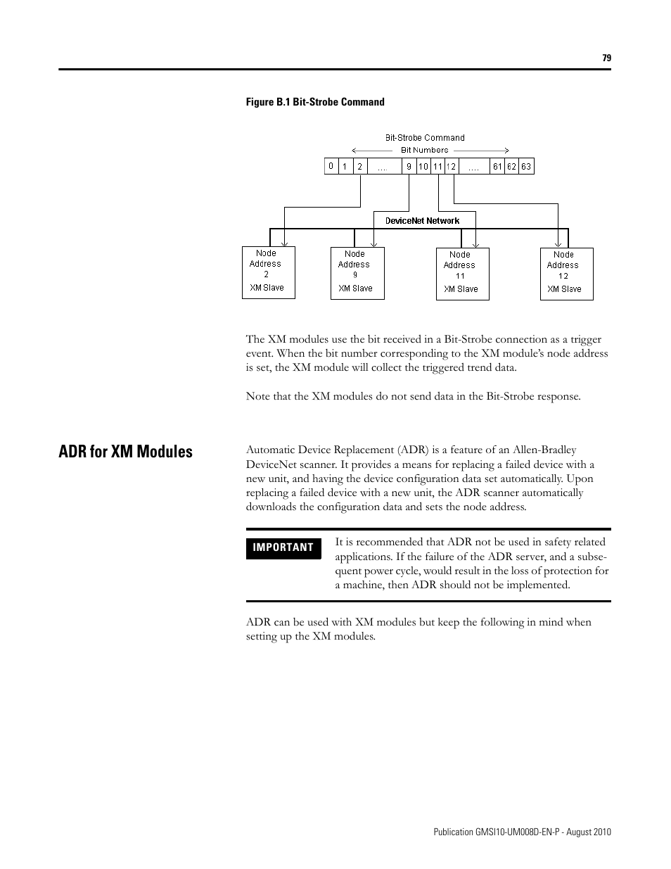 Adr for xm modules | Rockwell Automation 1440-TTC06-00RE XM-362 Temperature Module User Manual | Page 87 / 127