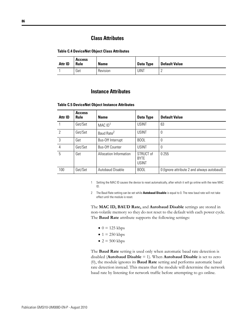 Class attributes, Instance attributes, Class attributes instance attributes | Rockwell Automation 1440-TTC06-00RE XM-362 Temperature Module User Manual | Page 94 / 127