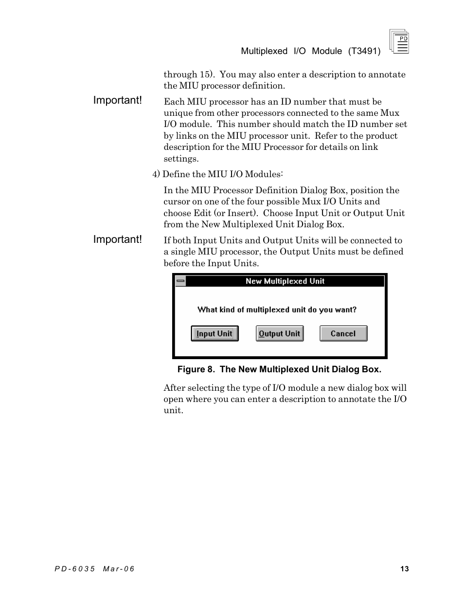 Important | Rockwell Automation T3491 ICS Regent Multiplexed I/O Modules User Manual | Page 13 / 19