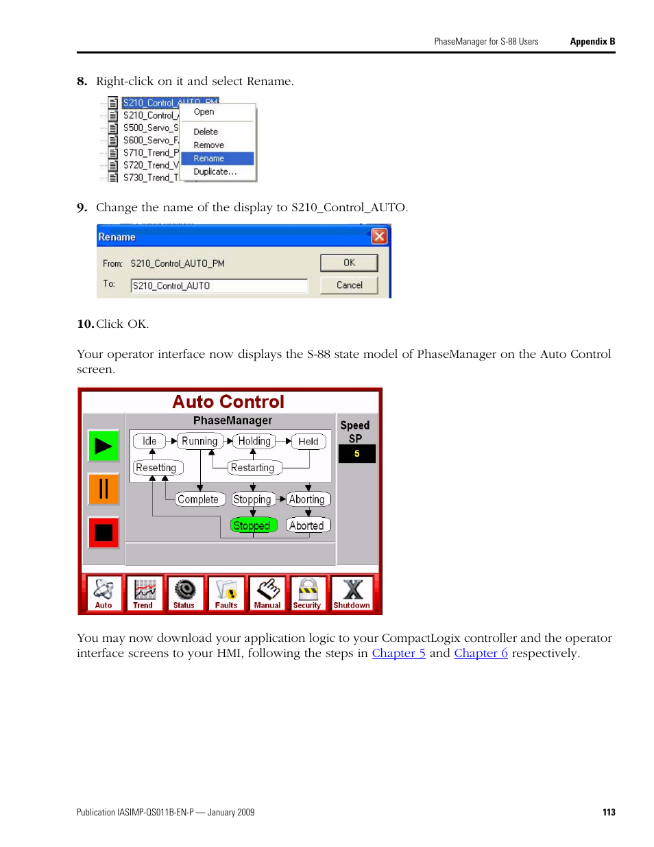 Rockwell Automation 2098 CompactLogix Indexing Motion Accelerator Toolkit Quick Start User Manual | Page 113 / 136