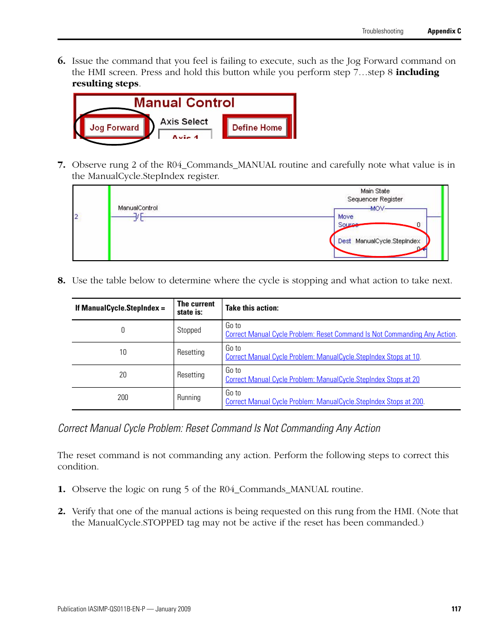 Rockwell Automation 2098 CompactLogix Indexing Motion Accelerator Toolkit Quick Start User Manual | Page 117 / 136