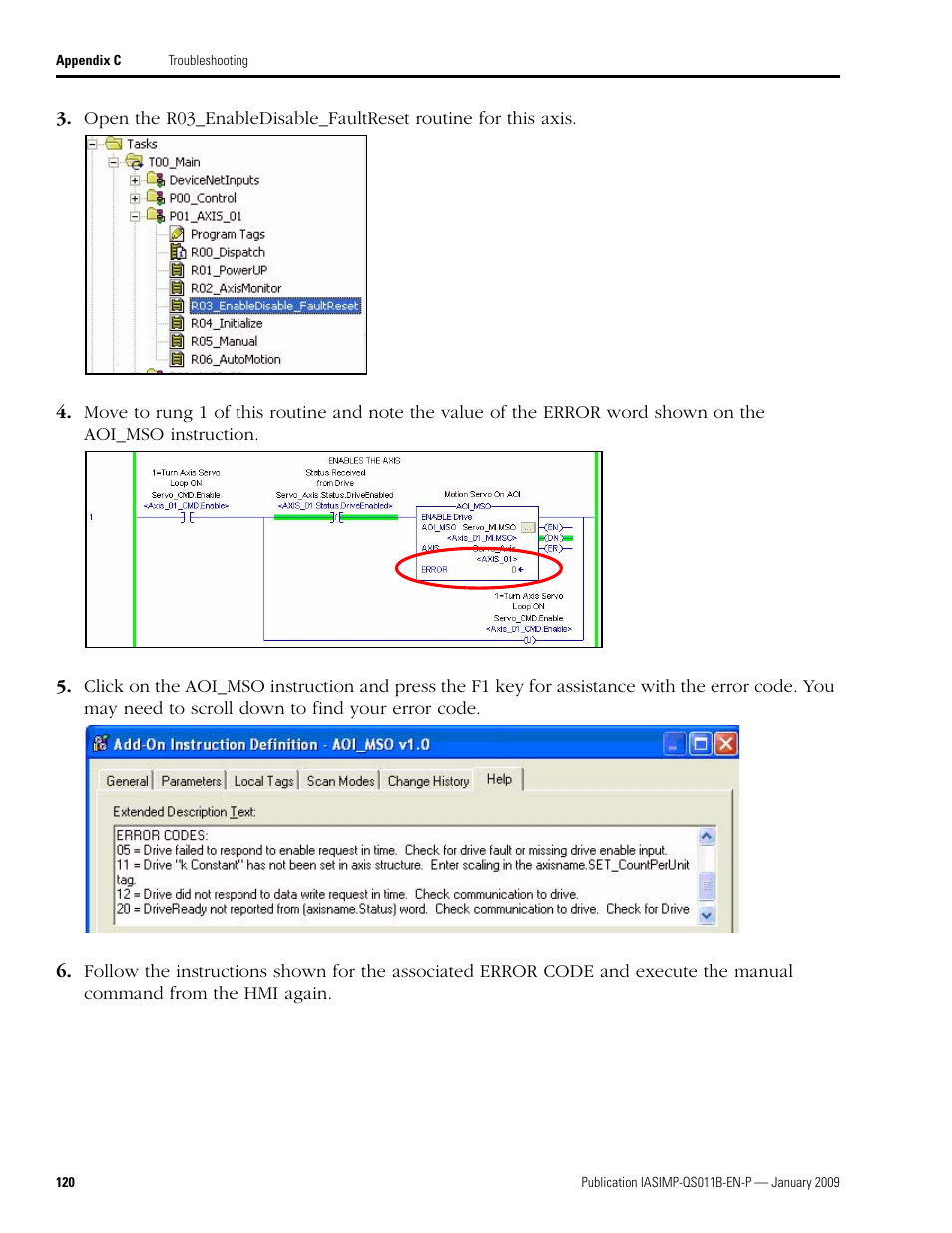 Rockwell Automation 2098 CompactLogix Indexing Motion Accelerator Toolkit Quick Start User Manual | Page 120 / 136