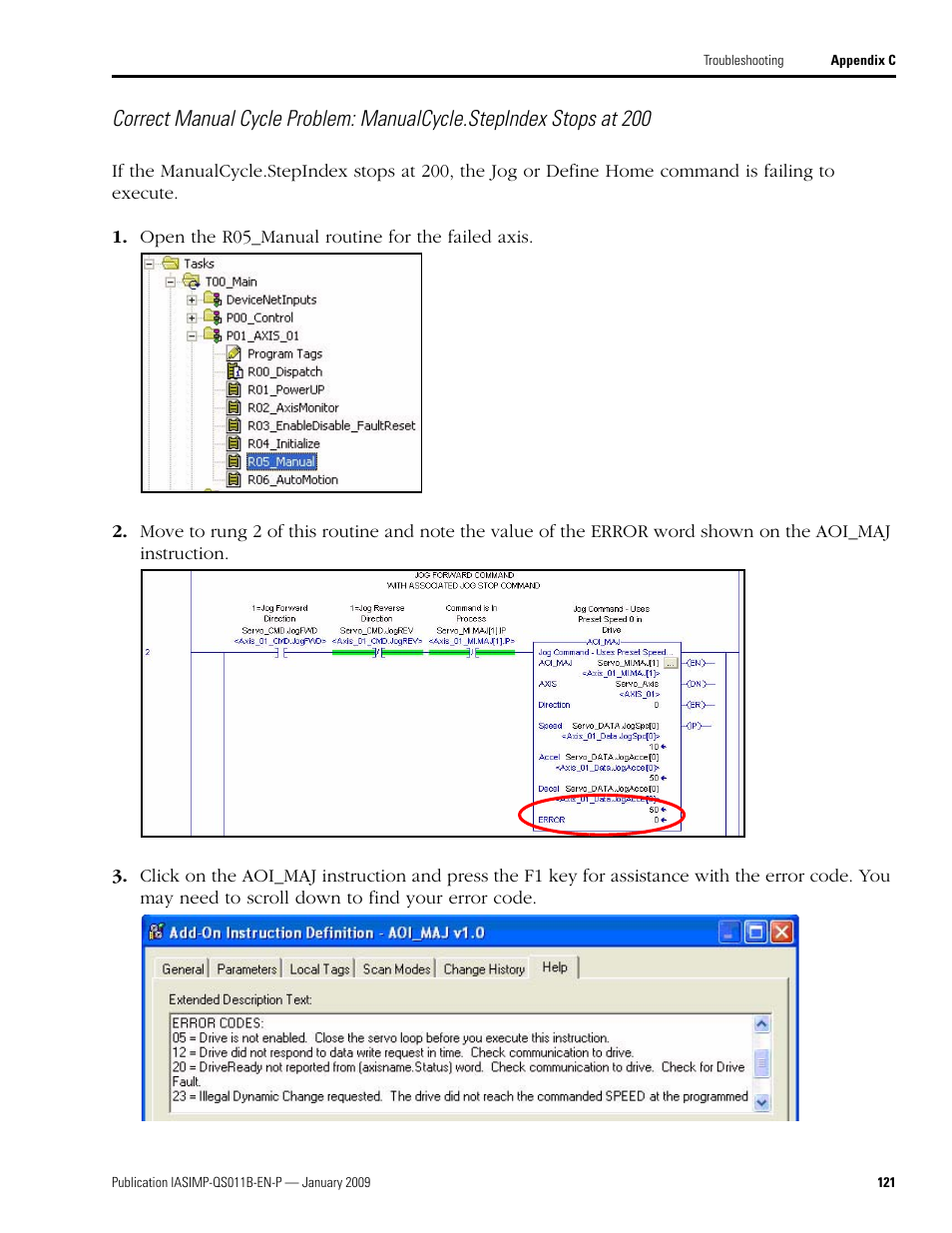 Rockwell Automation 2098 CompactLogix Indexing Motion Accelerator Toolkit Quick Start User Manual | Page 121 / 136