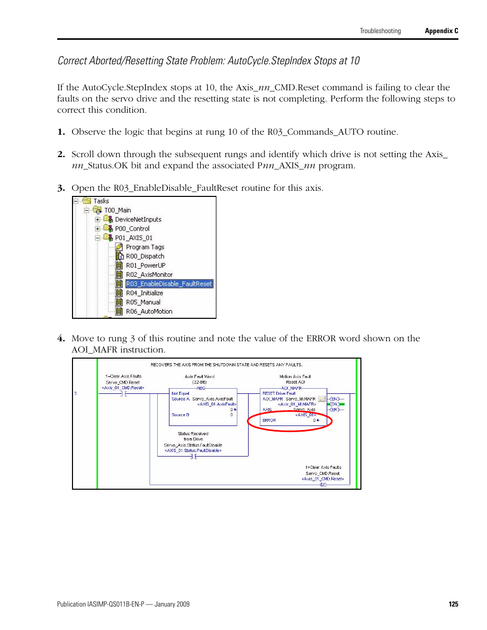 Rockwell Automation 2098 CompactLogix Indexing Motion Accelerator Toolkit Quick Start User Manual | Page 125 / 136