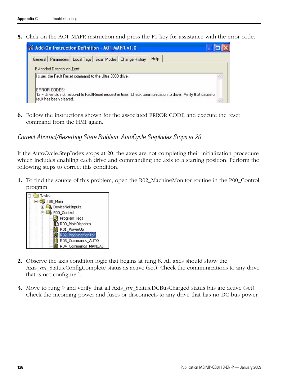 Rockwell Automation 2098 CompactLogix Indexing Motion Accelerator Toolkit Quick Start User Manual | Page 126 / 136