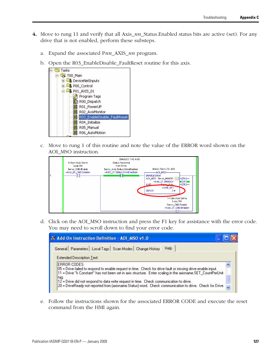 Rockwell Automation 2098 CompactLogix Indexing Motion Accelerator Toolkit Quick Start User Manual | Page 127 / 136