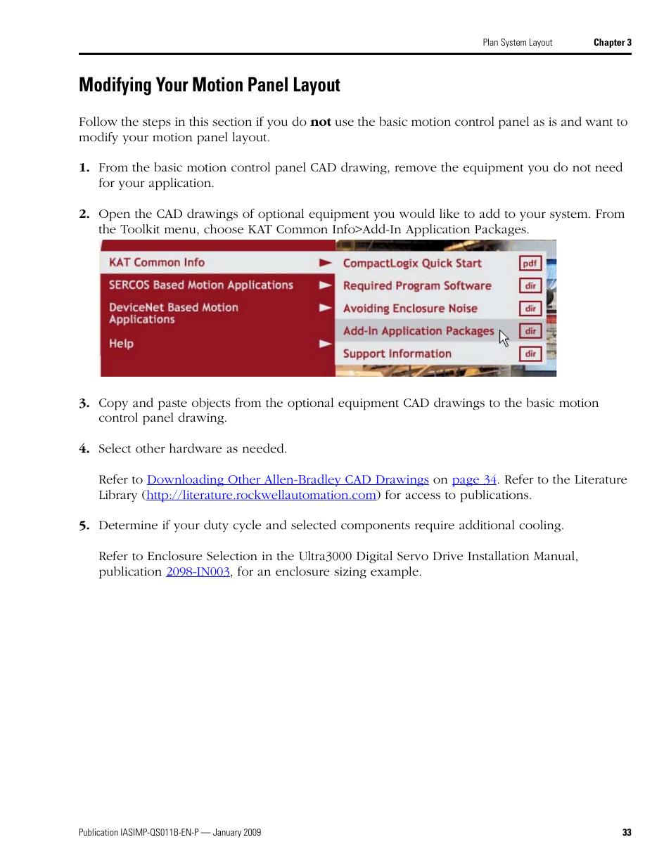 Modifying your motion panel layout, Modifying your, Motion panel layout | Rockwell Automation 2098 CompactLogix Indexing Motion Accelerator Toolkit Quick Start User Manual | Page 33 / 136